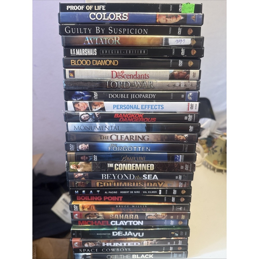 Lot of 27 Action Thriller Suspense DVDs